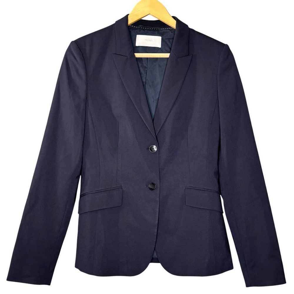 Boss by Hugo Boss Julea blazer navy two button business jacket size 4